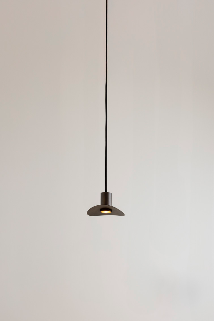 [15104] OXOSTSUSSET4 suspension spot - disque lido (câble noir) bronze ancien)