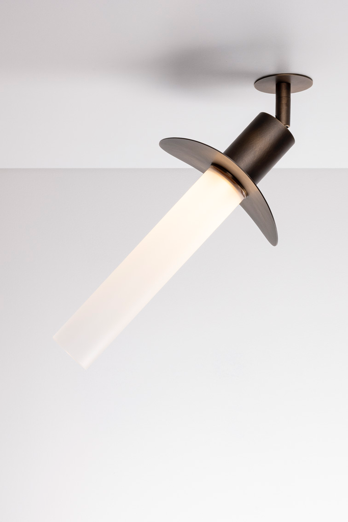 [16105] OXOSTSPOTSET5 adjustable spot - lido disk - tube glass (no driver included) old bronze