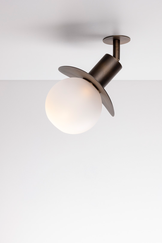 [16106] OXOSTSPOTSET6 adjustable spot - lido disk - round glass (no driver included) old bronze