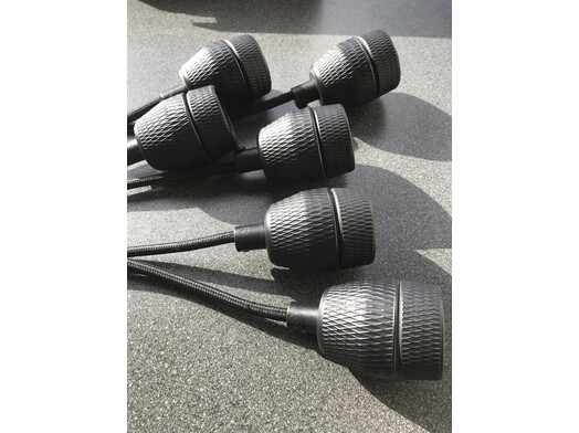 [CA03SOC] Socket Porcelain black painted without cable CA03SOC