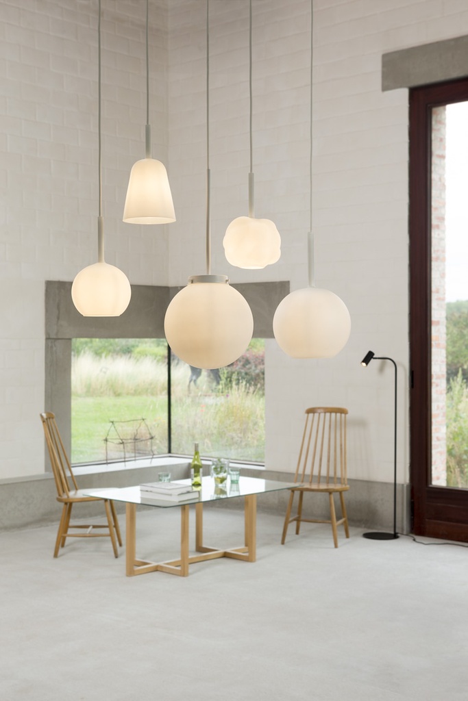 [SA30103PW] Clara Vetro Ovale Pure White Glass SA30103PW