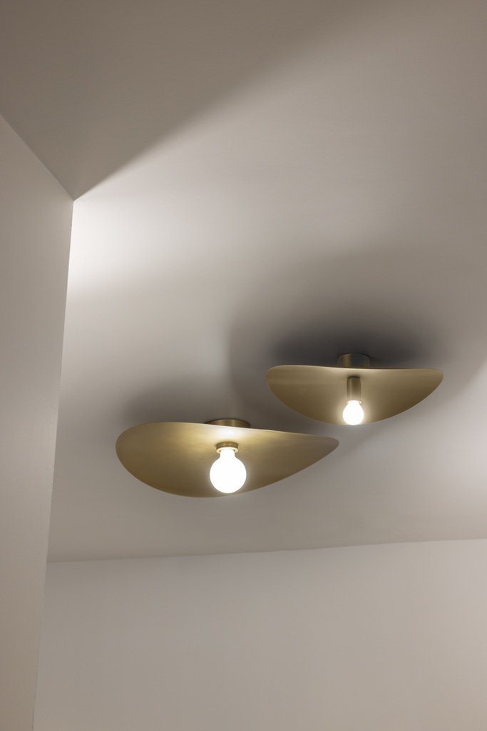 Lido Ceiling Medium Rubbed Brass 400mm SE25RB