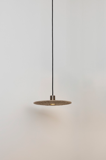 [15107] OXOSTSUSSET7 spot suspension - natural oak disk (led driver included) old bronze